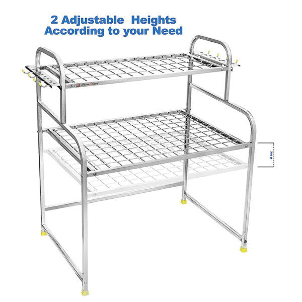 SLIMSHINE Stainless Steel 2 Shelf Microwave Or Oven Stand