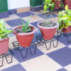 SLIMSHINE Square Iron Planter Black Stand For Indoor Or Outdoor